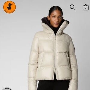 SAVE THE DUCK Women's Cream Puffer Jacket